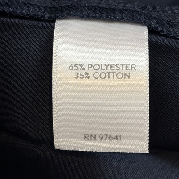 J Jill Pleated Back Shirt Dress Size M Navy Minimalist Blue Collared Button NWT - Picture 6 of 13